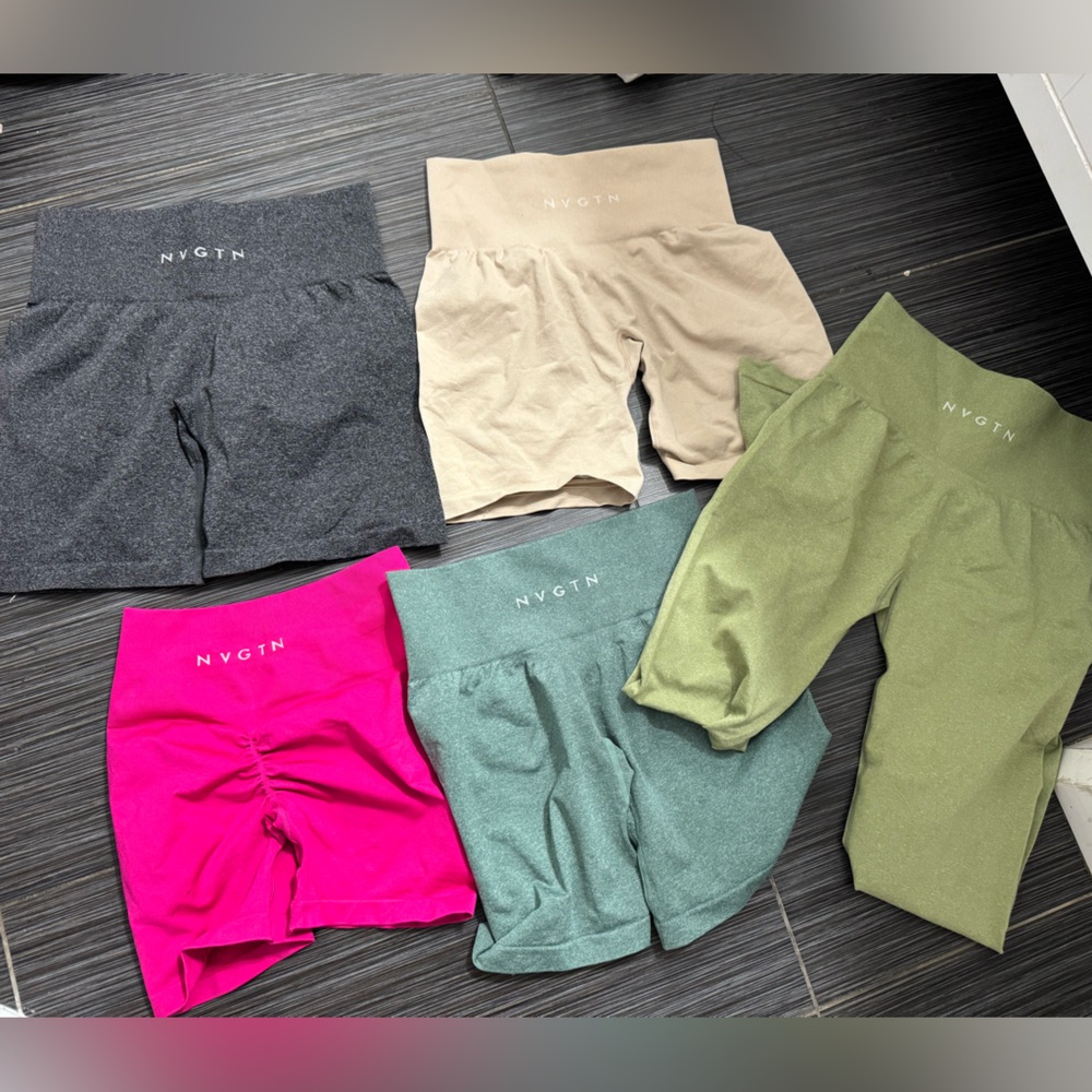 NVGTN Women's Vibrant Active Shorts and Leggings Bundle